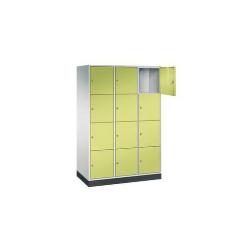 Großraum-Schließfachschrank,RAL7035/RDS1108060,HxBxT 1950x1220x600mm