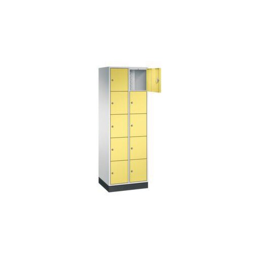 Schließfachschrank,RAL7035/RDS0959059,HxBxT 1950x620x500mm,2x5 Fächer