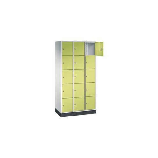 Schließfachschrank,RAL7035/RDS1108060,HxBxT 1950x920x500mm,3x5 Fächer