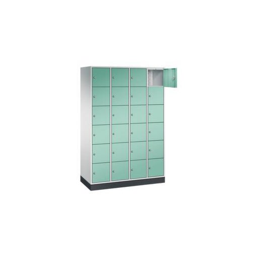 Schließfachschrank,RAL7035/RAL6027,HxBxT 1950x1220x500mm,4x6 Fächer