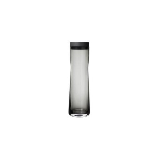 Karaffe, 1l, Glas, transparent/schwarz, Deckel schwarz