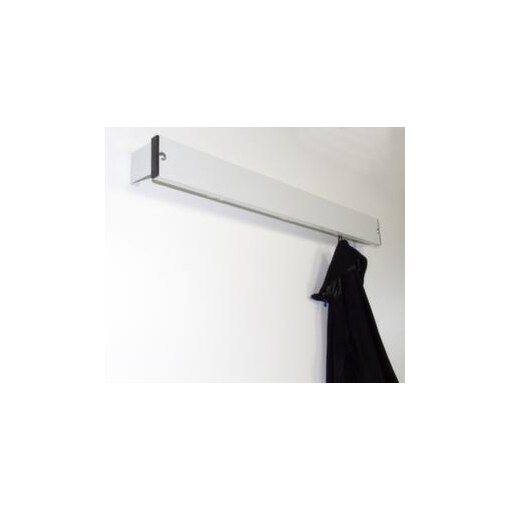 Wandgarderobe,HxL 100x1015mm,3 Mantelhaken,Aluminium/Edelstahl,RAL7035