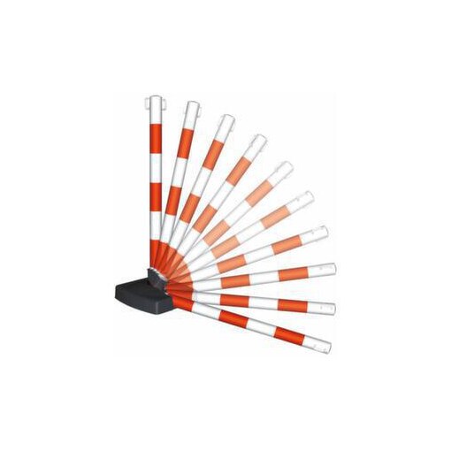 Kettenwarnständer, Pfosten HxØ 900x50mm, Pfosten Kunststoff, rot/weiß