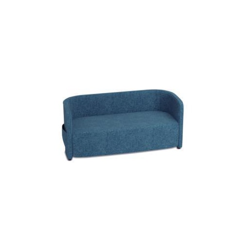 Sofa, 2-Sitzer, Stoff blau, HxBxT 760x1570x760mm, 2 Seitentaschen