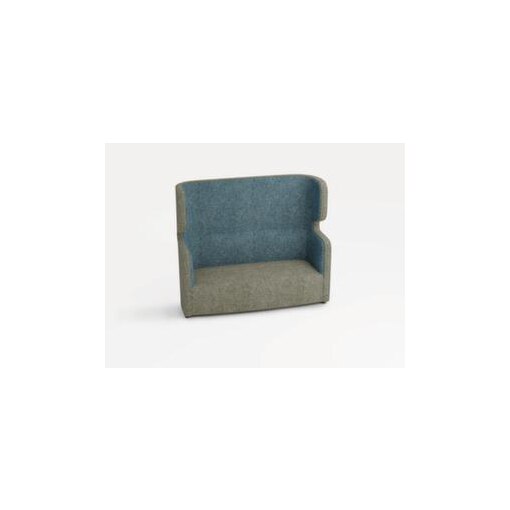 Sofa, 2-Sitzer, schallabsorbierend, Stoff hellgrau/hellblau