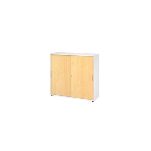 Schiebetürenschrank,HxBxT 1000x1200x400mm,2xHolzboden,3 OH,m. Bügelgriff