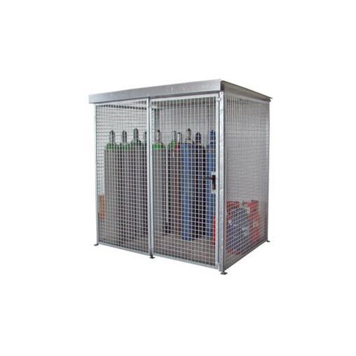 Gasflaschen-Depot,f. 48xØ 230mm Flasche,HxBxT 2190x2100x1500mm,m. Dach