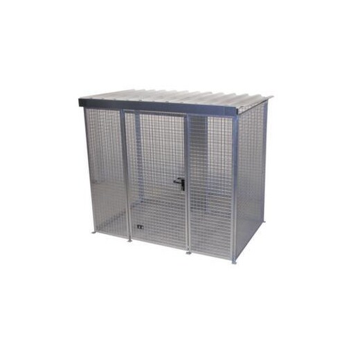 Gasflaschen-Depot, f. 60xØ 230mm Flasche, HxBxT 2190x2400x1500mm, m. Dach