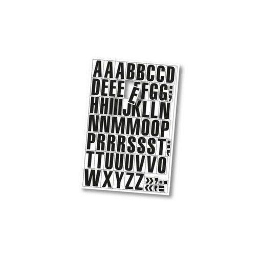 Regalfeldmagnet,Buchstaben A-Z,DIN A4,H 43mm,Magnetfolie,weiß/schwarz