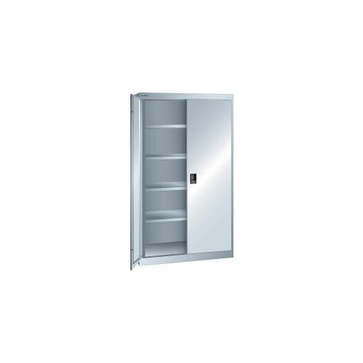 Schwerlast-Flügeltürenschrank,HxBxT 1950x1100x641mm,Lackierung RAL7035