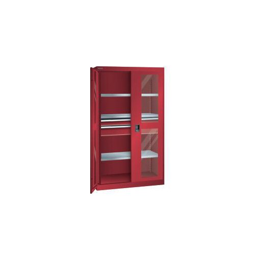 Schwerlast-Flügeltürenschrank,HxBxT 1950x1100x641mm,Lackierung RAL3003