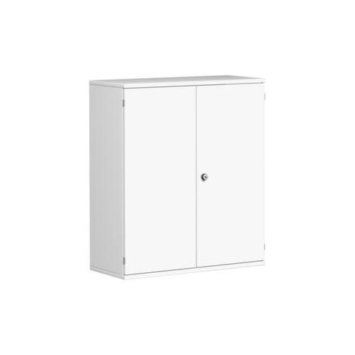 Büroschrank, HxBxT 1150x1000x430mm, Dekor Korpus weiß, Dekor Front weiß