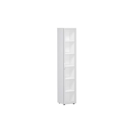 Büroschrank, HxBxT 2160x400x420mm, 5xHolzboden, 6 OH, Korpus weiß