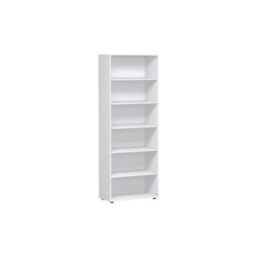 Büroregal, HxBxT 2160x800x400mm, 5xHolzboden, 6 OH, Korpus weiß