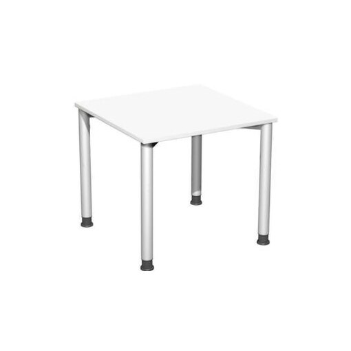 Höhenverstellbarer Schreibtisch, HxBxT 680-800x800x800mm, Platte weiß