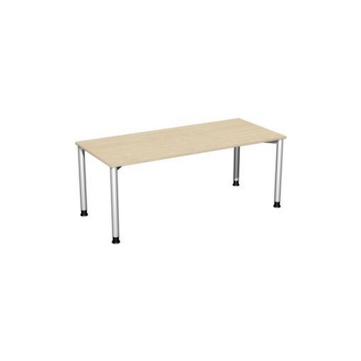 Höhenverstellbarer Schreibtisch,HxBxT 680-800x1800x800mm,Platte Ahorn