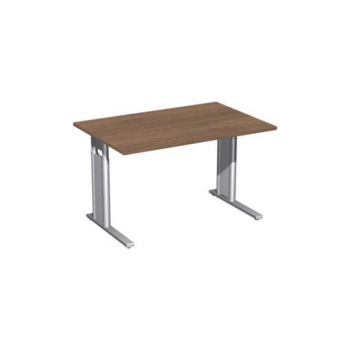 Höhenverstellbarer Schreibtisch,HxBxT 680-820x1200x800mm,Platte Nussbaum