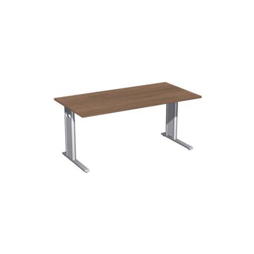 Höhenverstellbarer Schreibtisch,HxBxT 680-820x1600x800mm,Platte Nussbaum