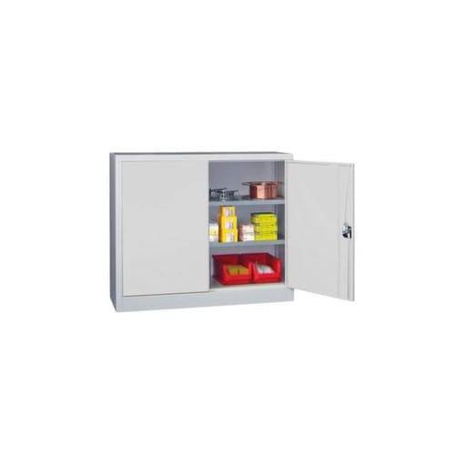 Großraum-Flügeltürenschrank,HxBxT 1000x1200x400mm,RAL7035,Front RAL7035