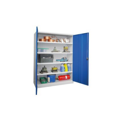 Schwerlast-Flügeltürenschrank,HxBxT 1950x1470x630mm,RAL7035,Front RAL5010