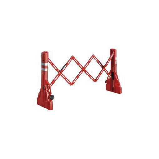 Scherensperre,Pfosten H 1100mm,HxB 1100x0-2200mm,rot/weiß,PVC,rot/weiß