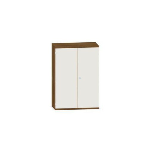 Büroschrank,HxBxT 1150x800x430mm,Dekor Korpus Nussbaum,Dekor Front weiß