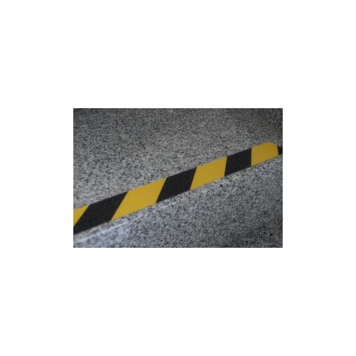 Antirutschbelag, gelb/schwarz, Band LxB 25mx50mm, rutschhemmend
