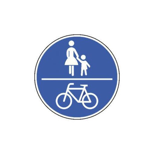 Verkehrsschild,gemeinsamer Fuß-/Radweg,gem. StVO,Alu,retroreflektierend