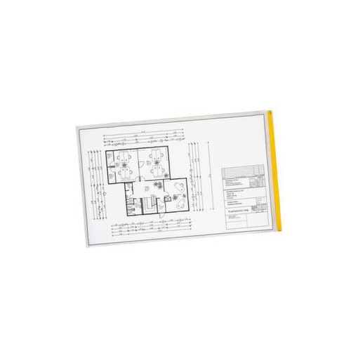 Planschutztasche, DIN A4, HxB 230x320mm, PE, transparent/gelb