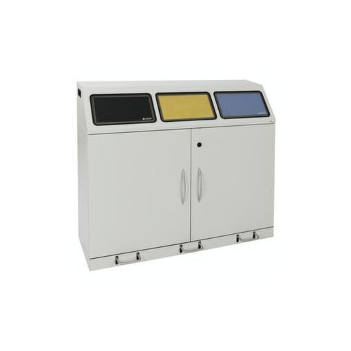 Wertstoffsammelstation,Brandschutzklasse A1,3x70l,HxBxT 1000x1180x380mm