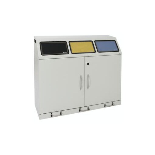 Wertstoffsammelstation,3x70l,HxBxT 1000x1180x380mm,Brandschutzklasse A1