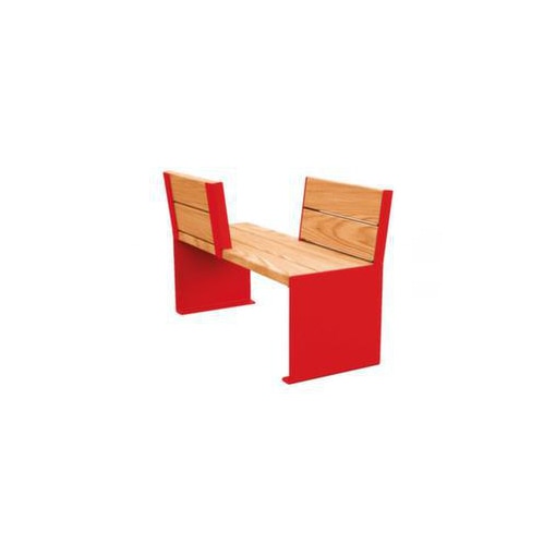 Sitzbank, B 1200mm, 3 Latten, Holz-Sitz Eiche hell, Sitz H 450mm