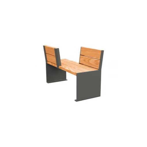 Sitzbank, B 1200mm, 3 Latten, Holz-Sitz Eiche hell, Sitz H 450mm