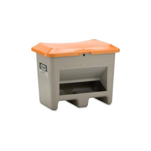 Streugutbehälter, 200l, HxLxB 690x890x600mm, GFK, grau, Deckel orange