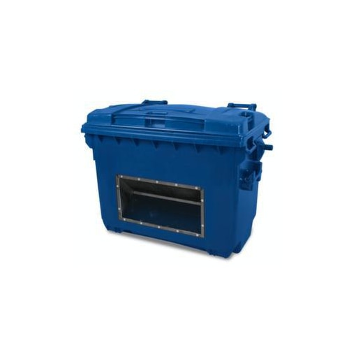 Streugutbehälter, 660l, HxBxT 1000x1360x765mm, HDPE, blau, Deckel blau