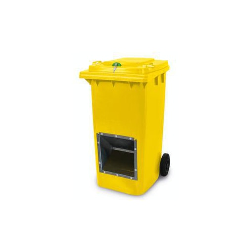 fahrbarer Streugutbehälter,abschließbar,240l,HxBxT 1075x580x730mm,HDPE