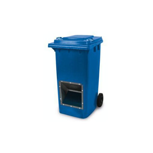 fahrbarer Streugutbehälter, 240l, HxBxT 1075x580x730mm, HDPE, blau