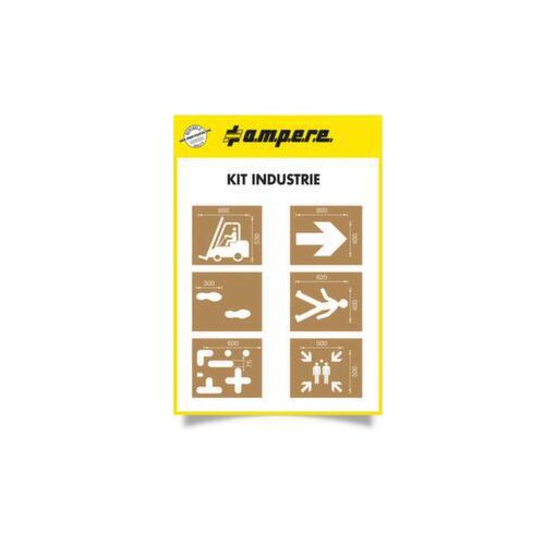 Schablonenset Industrie-Symbole,f. Bodenmarkiergerät,Spezialkarton,geölt