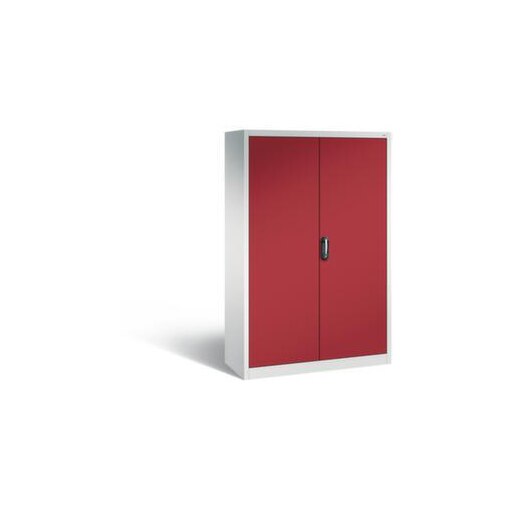 Universalschrank, HxBxT 1950x1200x500mm, Korpus RAL7035, Front RAL3003