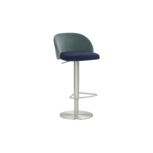 Barhocker, Sitz H 580-850mm, Sitz Velourstoff dunkelblau