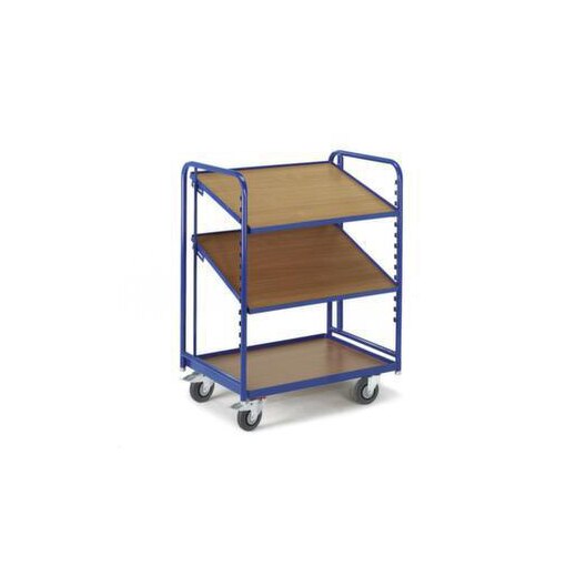 Etagenwagen, Tragl. 200kg, 3 Etage(n), Ladefl. LxB 810x610mm, Holzplatte