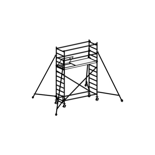 Fahrgerüst, Reich H 4, 4m, Gerüst H 3, 64m, 1 Bühne(n), m. Luke