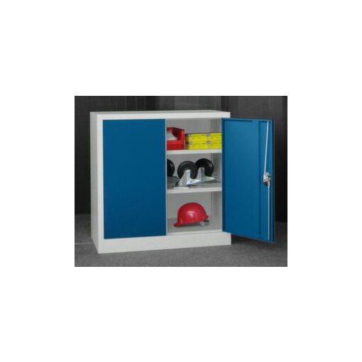 Großraum-Flügeltürenschrank,HxBxT 1000x1200x500mm,RAL7035,Front RAL5010