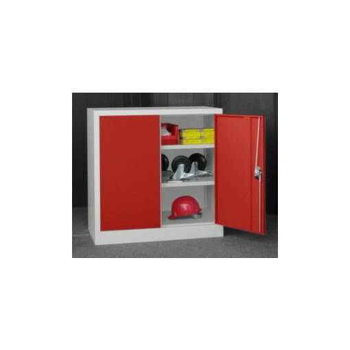 Großraum-Flügeltürenschrank,HxBxT 1000x1200x600mm,RAL7035,Front RAL3000