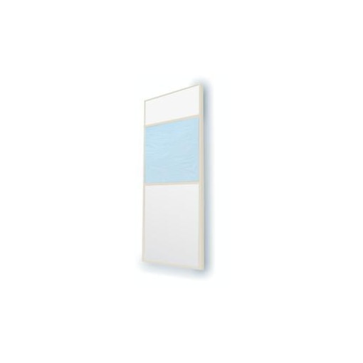 Trennwand, Glas, HxB 1085x1200mm, Türzarge/Fensterrahmen RAL9010