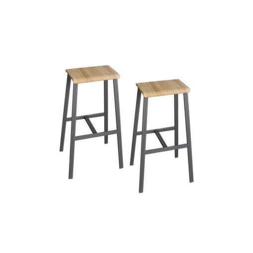 Barhocker-Set,Sitz HxBxT 770x350x290mm,Sitz natur,4-Fuß,Gestell natur