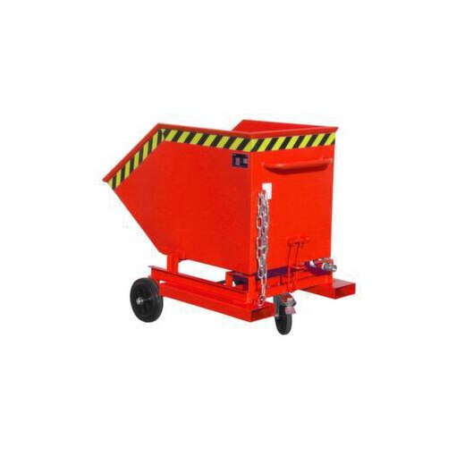 Späne-Kippwagen,HxLxB 1090x1320x900mm,0,4m³,Tragl. 300kg,RAL3000,Rollen