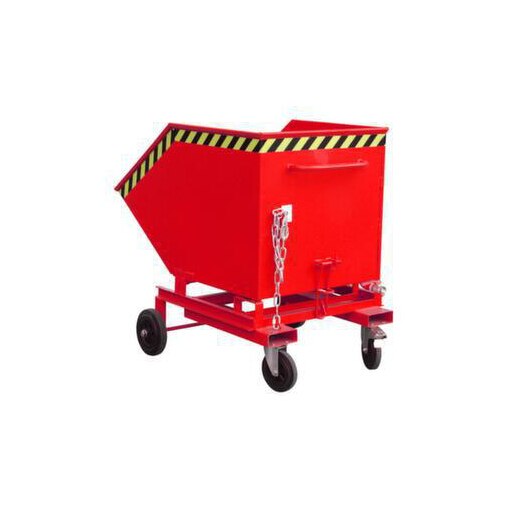 Späne-Kippwagen,HxLxB 1220x1395x1070mm,0,6m³,Tragl. 300kg,RAL3000,Rollen