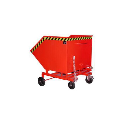 Späne-Kippwagen,HxLxB 1290x1420x1340mm,1m³,Tragl. 300kg,RAL3000,Rollen