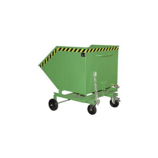 Späne-Kippwagen,HxLxB 1290x1420x1340mm,1m³,Tragl. 300kg,RAL6011,Rollen